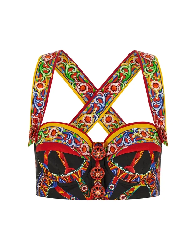 Dolce & Gabbana Carretto Bustier Top IT 42