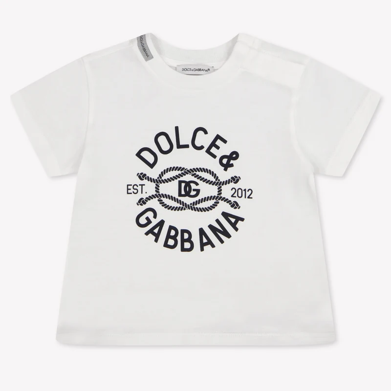 Dolce & Gabbana Baby Jongens T-Shirt In Wit 12/18