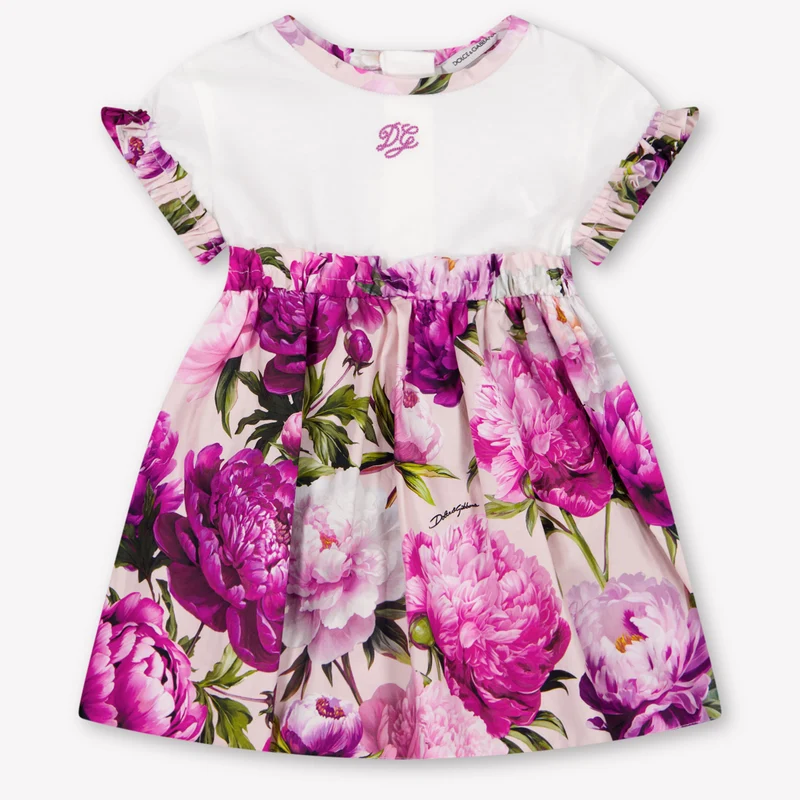 Dolce & Gabbana Baby Meisjes Jurk In Roze 24/30