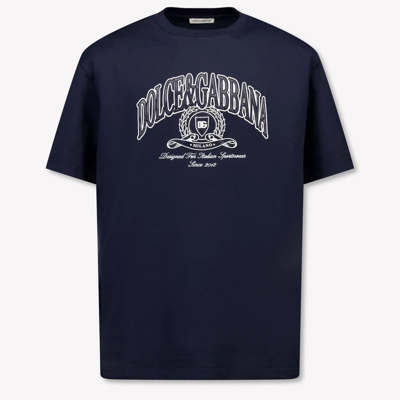 Dolce & Gabbana Kinder Jongens T-Shirt In Navy 6 Jaar