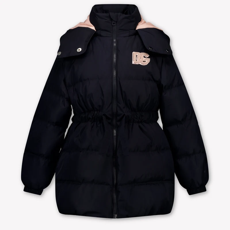 Dolce & Gabbana Kinder Meisjes Winterjas In Navy 8 Jaar