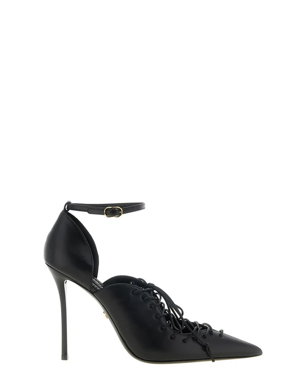Dolce & Gabbana Leather Lace-Up Pumps EU 37