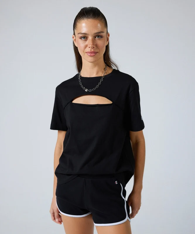 Champion Reverse Weave Crewneck T-Shirt Siyah / L