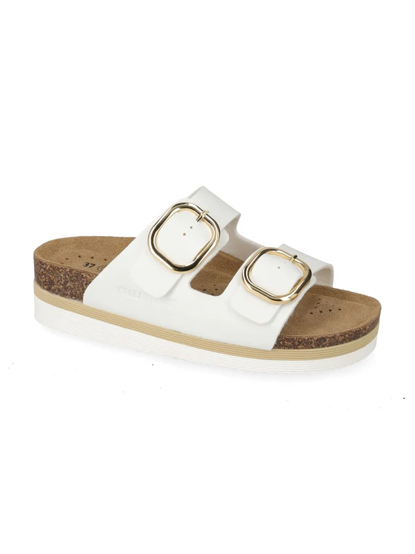 VALLE VERDE Ciabatta Con Fibbie Donna - VG4801T Bianco 40