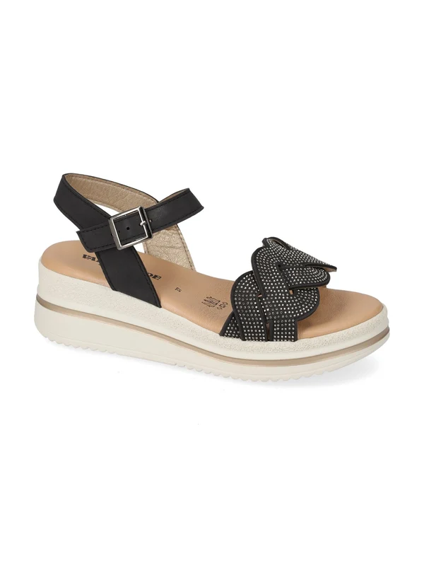 VALLE VERDE Sandalo Con Zeppa Donna - V55102 Nero 39