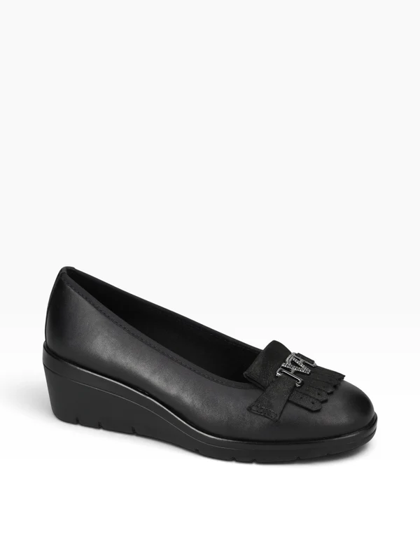 VALLE VERDE Ballerina Con Zeppa Donna - 36311 Nero 36
