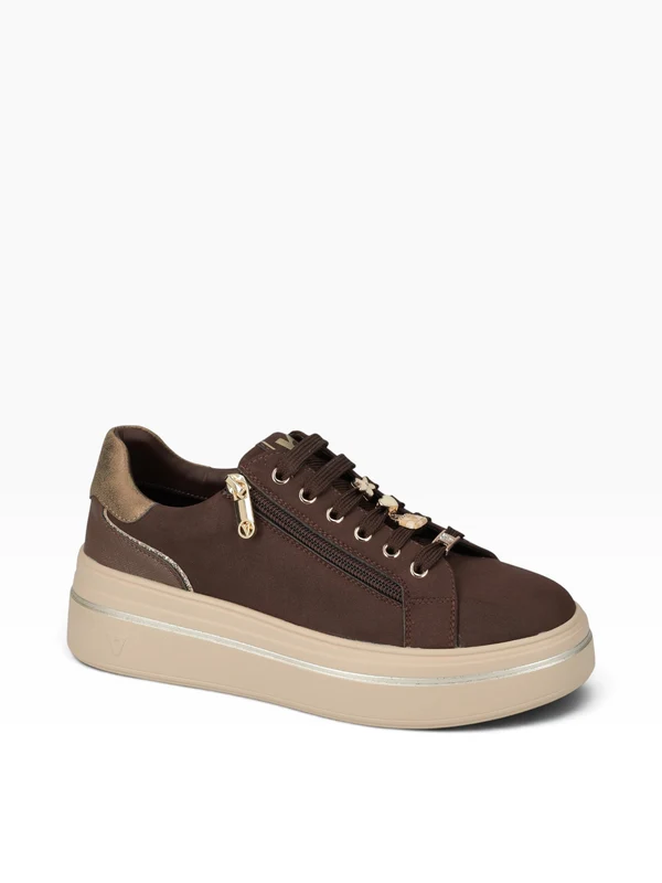 VALLE VERDE Sneaker Con Zeppa Donna - V35452 Marrone 35