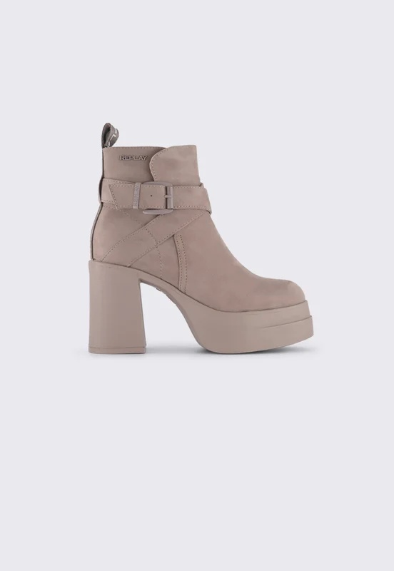 מגפוני עקב ANGELA עם רצועות BROWN / 36
