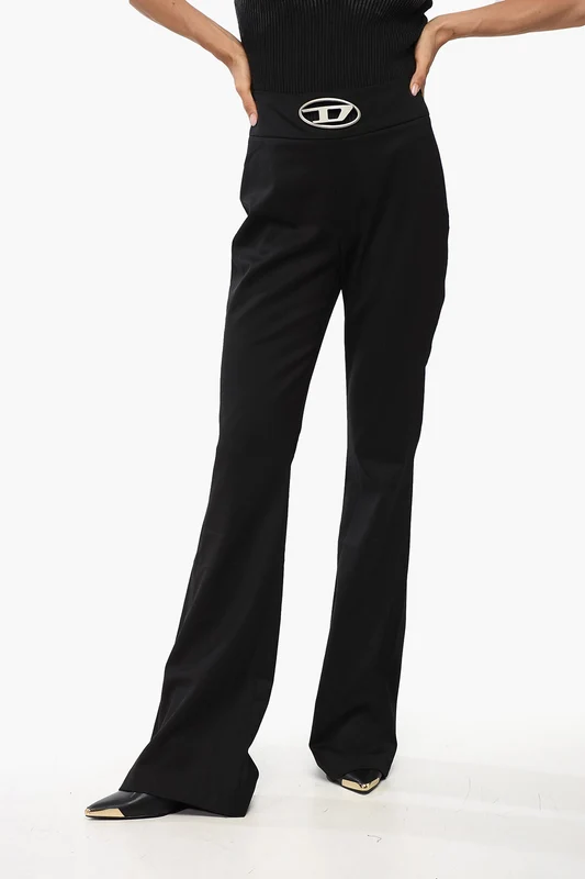 3500~Gabardine Boot-Cut Trousers P-ERSEUS with Monogram 44