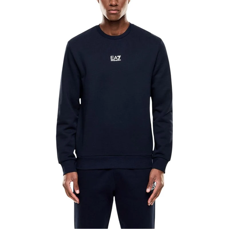 EA7 Emporio Armani Blue Cotton Sweatshirt IT46 | M