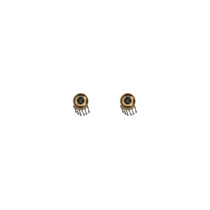Versace Gold Brass Earrings One Size