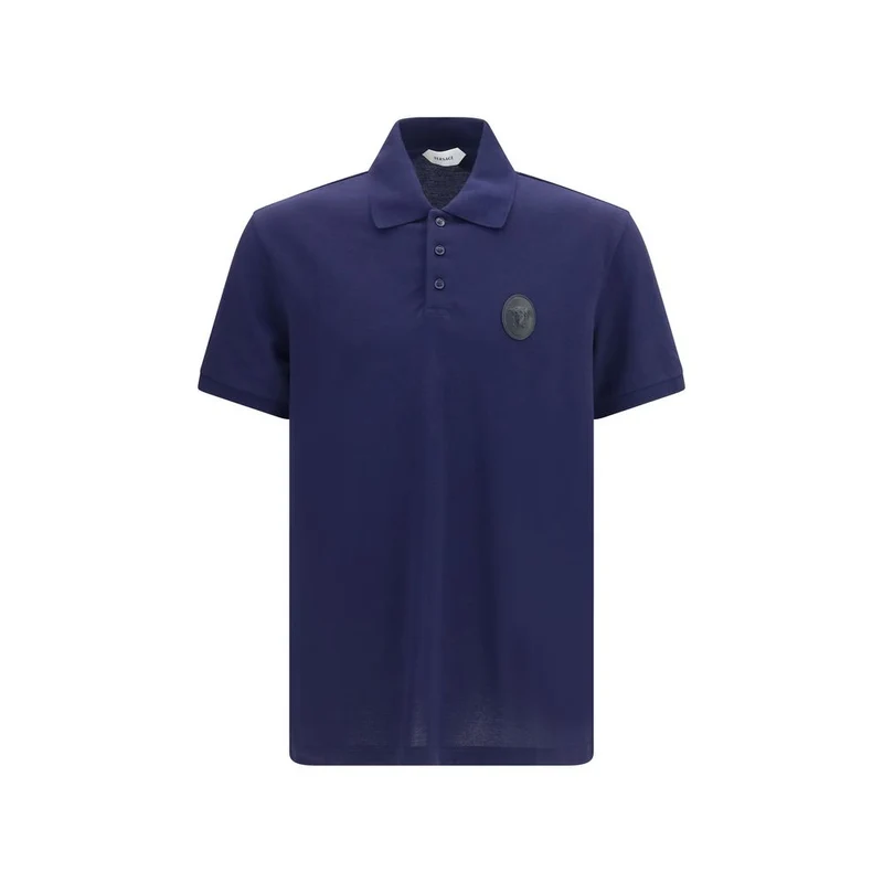 Versace Blue Cotton Polo Shirt L