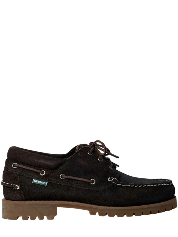 Sebago Brown Waxed Suede Boat Shoes US 9