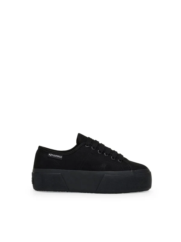 SUPERGA 3790 Microfiber Leggera Sneaker Platform Donna - S5142DW Total Black 37