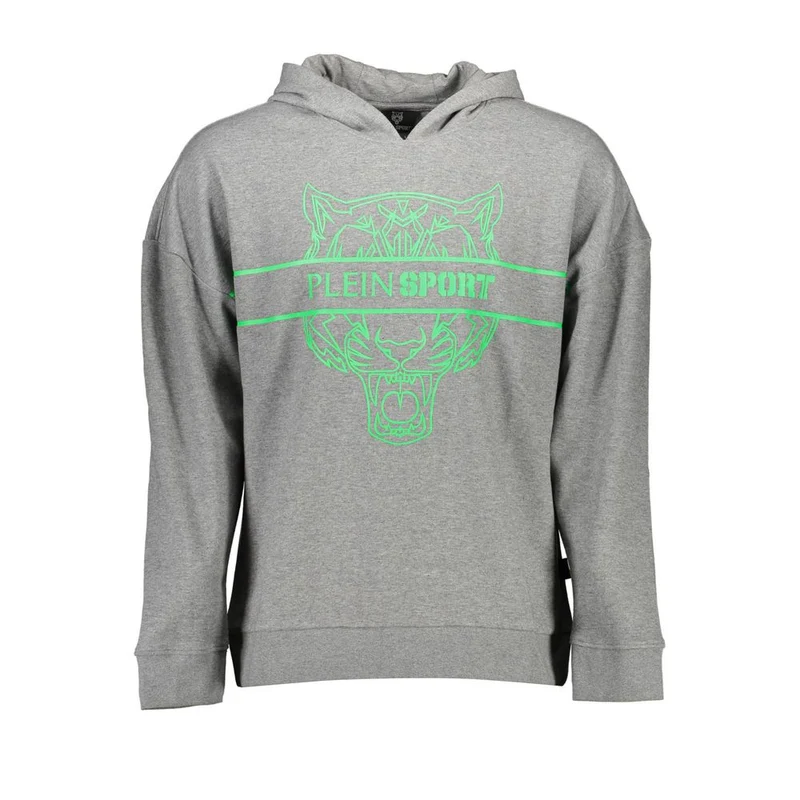 Plein Sport Grigio Cotton Men Sweatshirt XL