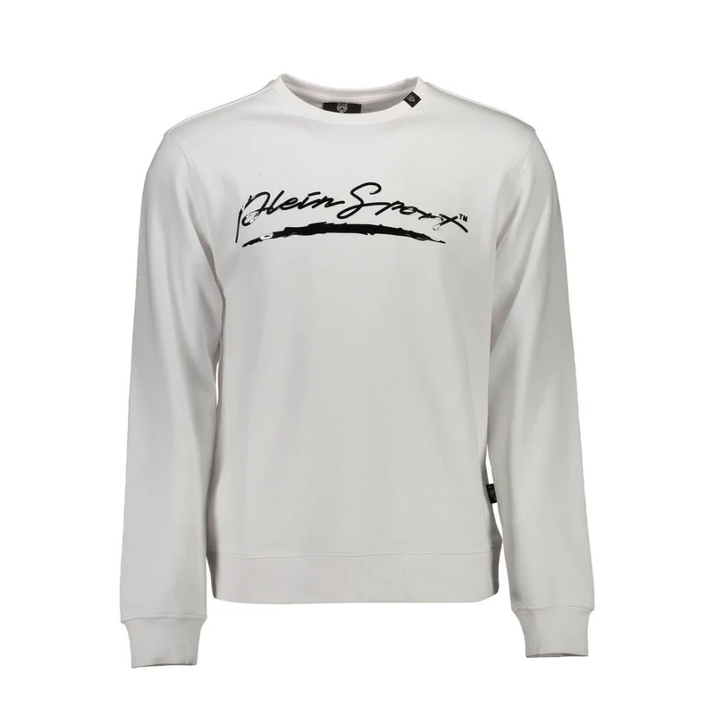 Plein Sport Bianco Cotton Mens Sweatshirt S