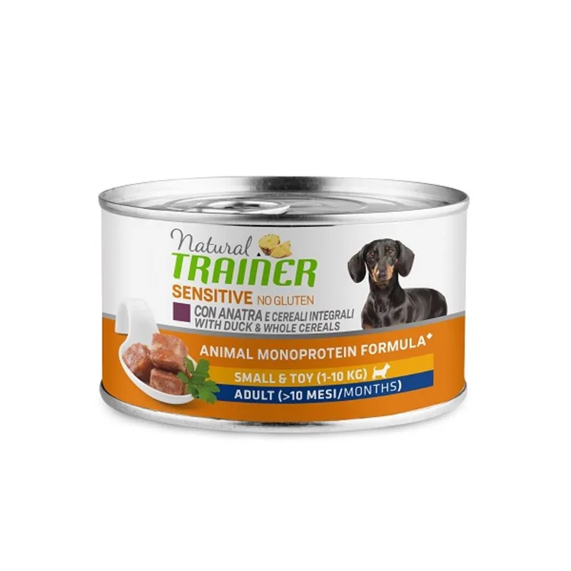 Natural trainer Sensitive No Gluten cane Small&Toy Adult anatra 150 gr
