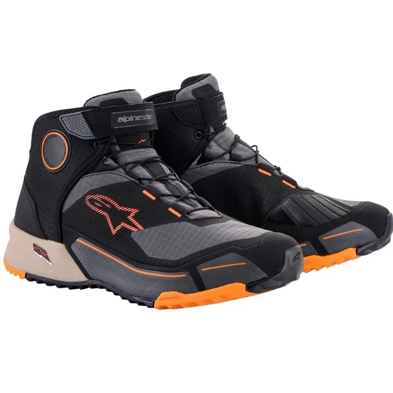 Bota Alpinestars crx Drystar Preto Laranja Impermeável Tenis