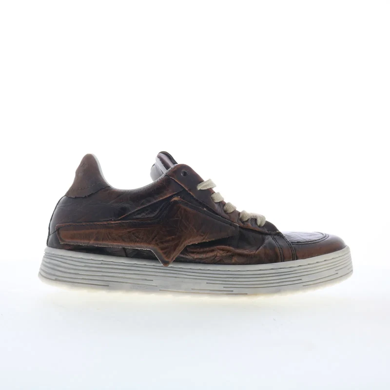 A.S. 98 Allen Womens Brown Leather Lace Up Lifestyle Sneakers Shoes 6