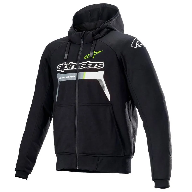 Jaqueta Alpinestars Chrome Ignition Hoodie Preto Amarelo M