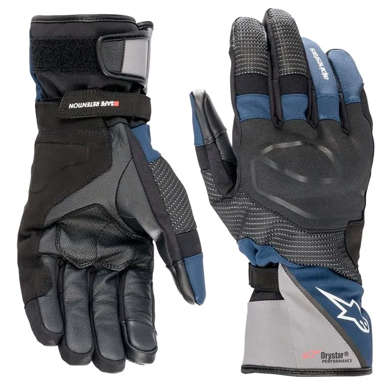 Luva Alpinestars Andes V3 Drystar Preto Azul Escuro M