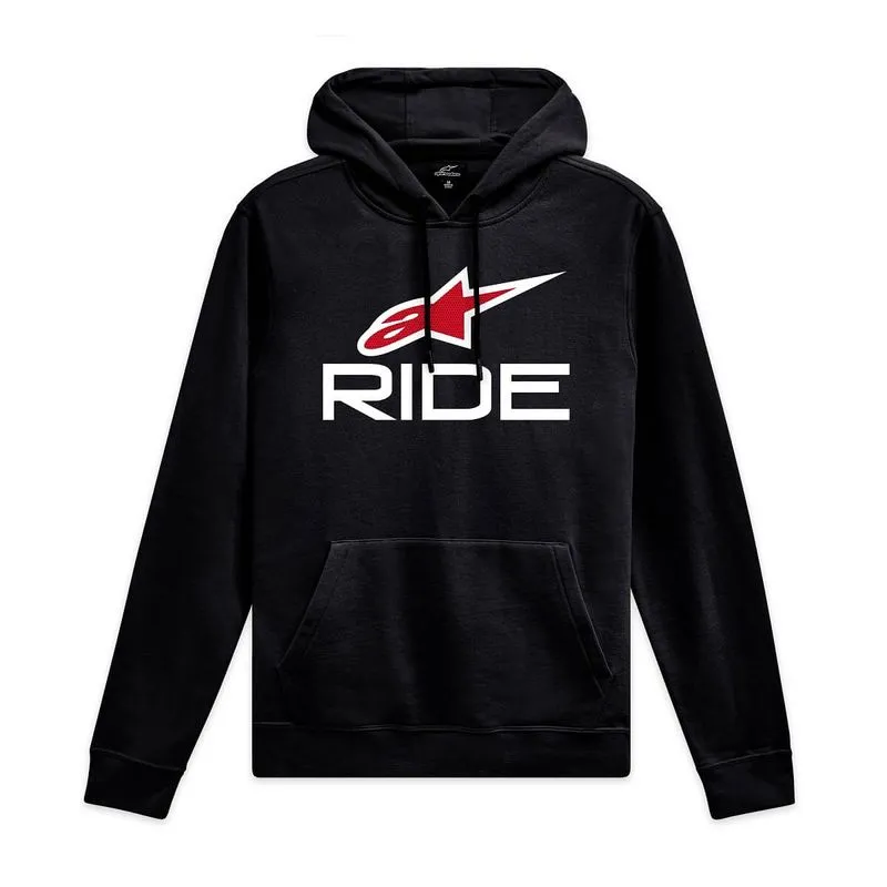 Moletom Alpinestars Ride 4.0 Hoodie Preto Branco Vermelho