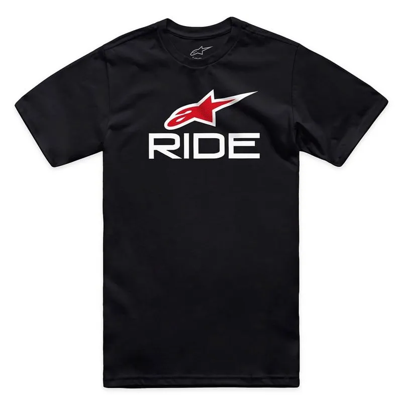 Camiseta Alpinestars Ride 4.0 Preto Branco Vermelho