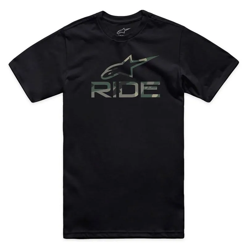 Camiseta Alpinestars Ride 4.0 Camo Preto