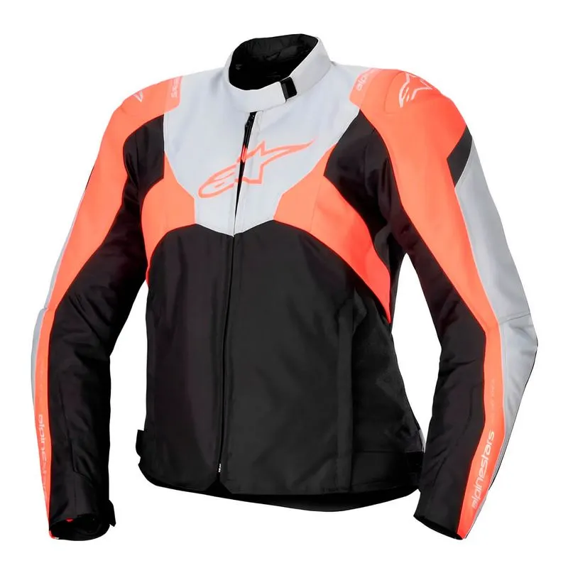 Jaqueta Alpinestars Stella T Jaws V4 WP Preto Cinza Gelo Coral L