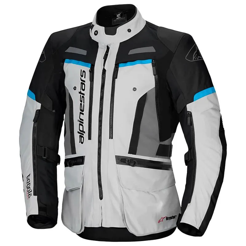 Jaqueta Masculina Alpinestars Bogota Pro Drystar Gelo Cinza Preto Azul 3XL