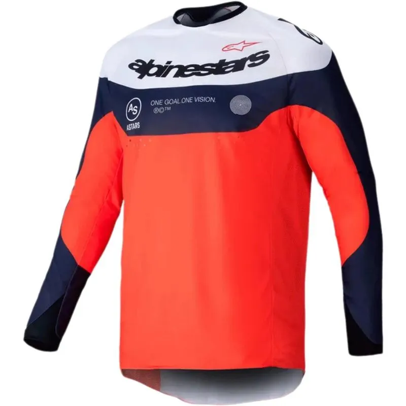 Camisa Alpinestars Pro Dura - Azul/laranja Hot/branco