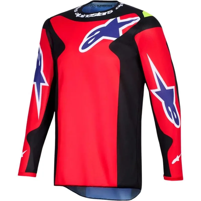 Camisa Alpinestars Fluid Grid 26 - Vermelho/preto/roxo