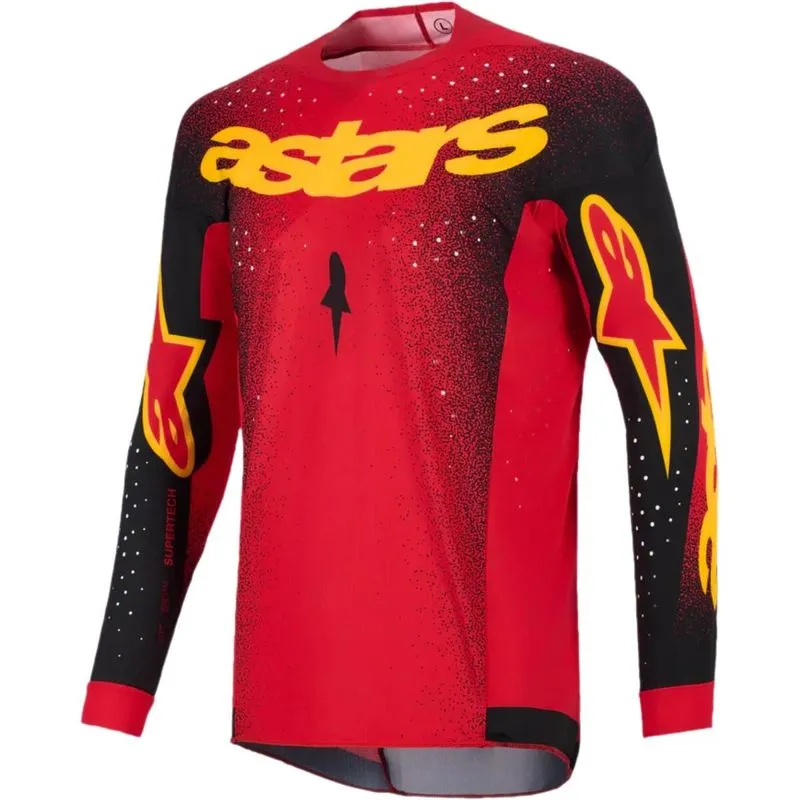 Camisa Alpinestars Supertech Scenz 26 - Vermelho/preto/amarelo
