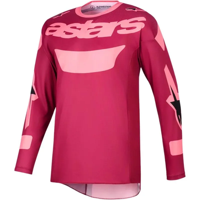 Camisa Alpinestars Racer Riway 26 - Vermelho Escuro Coral