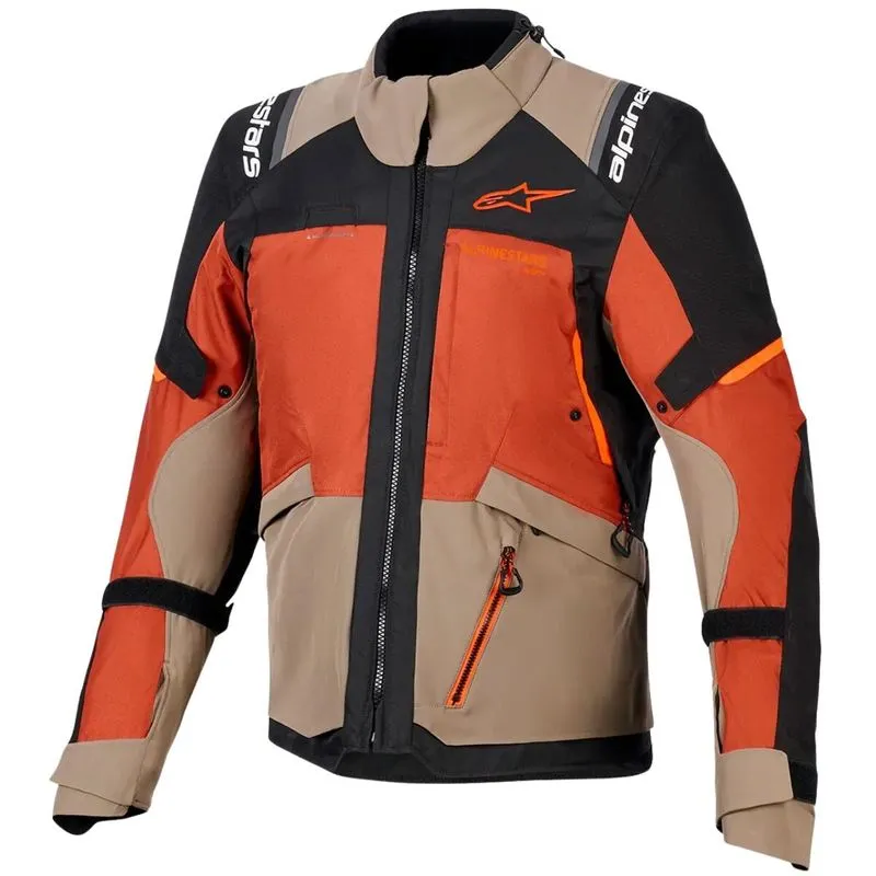 Jaqueta Alpinestars Andes V4 Drystar - Cinza/marrom/preto (impermeável)