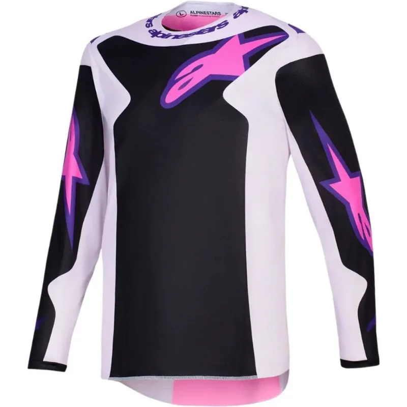 Camisa Alpinestars Fluid Grid 26 - Preto/cinza/roxo