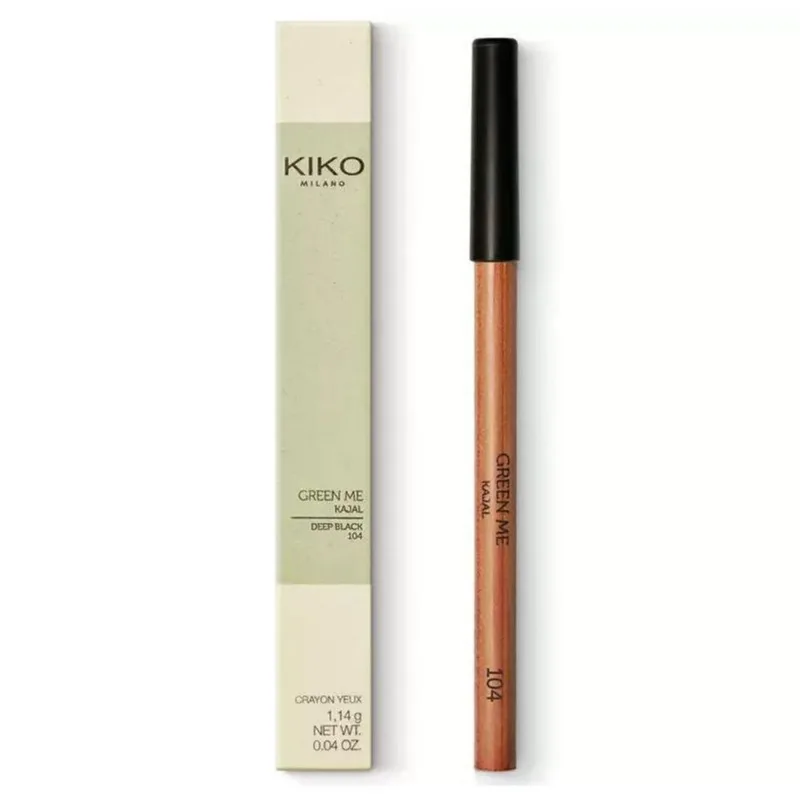 Kiko Milano Green Me Lápis De Olhos Kajal Cor 104 Deep Black