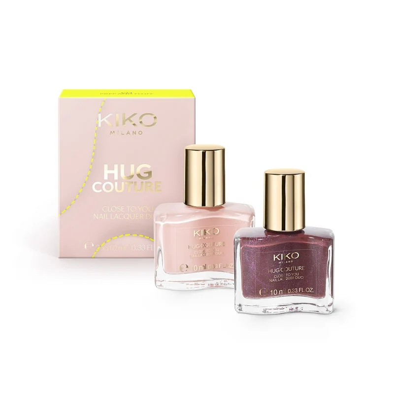 Hug Couture Close To You Nail Lacquer Duo zestaw neutralna baza i błyszczący topper 2x10ml 02 Wrapped In Two