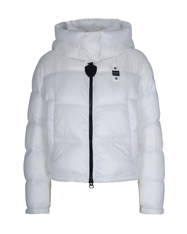 Blauer White Gloria Micro Rip Down Puffer Bomber Jacket standard S