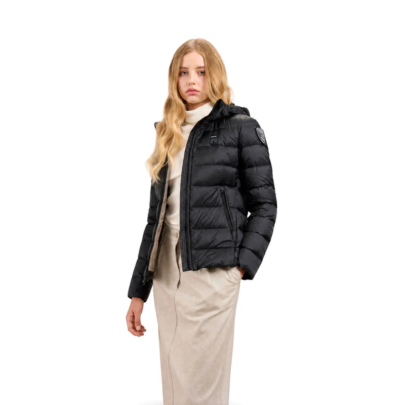 Giubbino Donna Blauer Piuma Charme Nero Beige XL