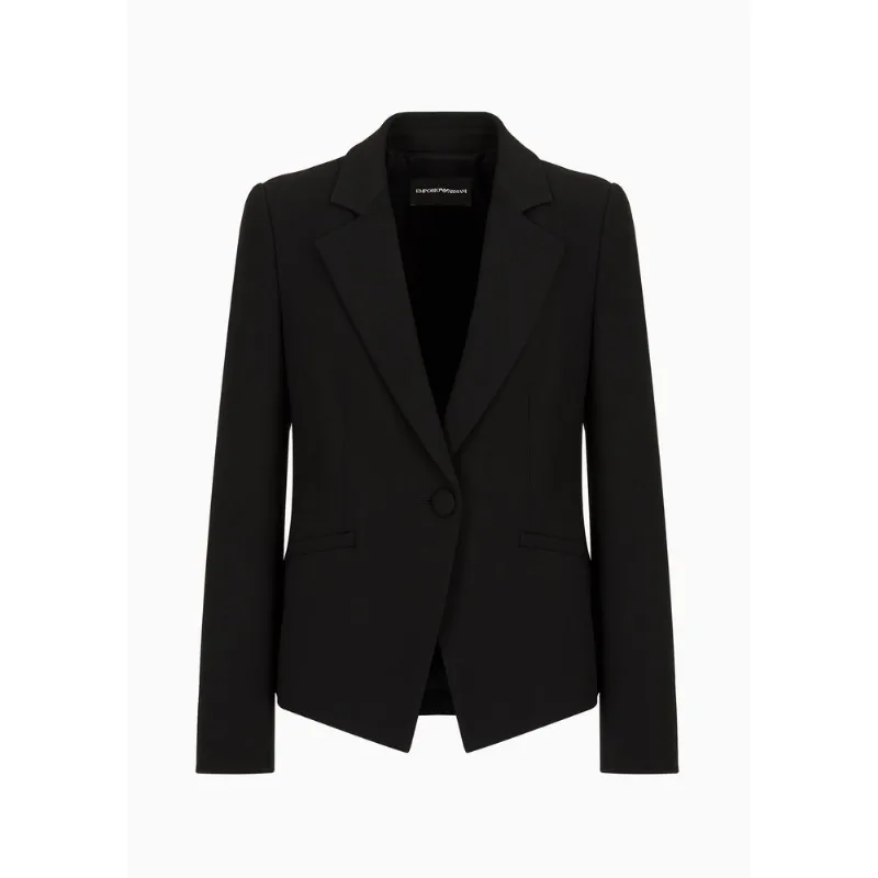 Blazer com Botão Único Preto - 48 EU - 46 BR