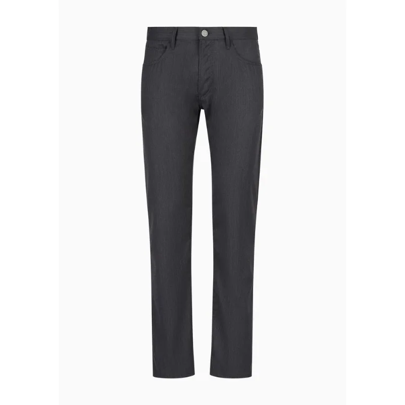 Calça 5-Pockets de Lã Virgem Chumbo - 31 IT - 41 BR
