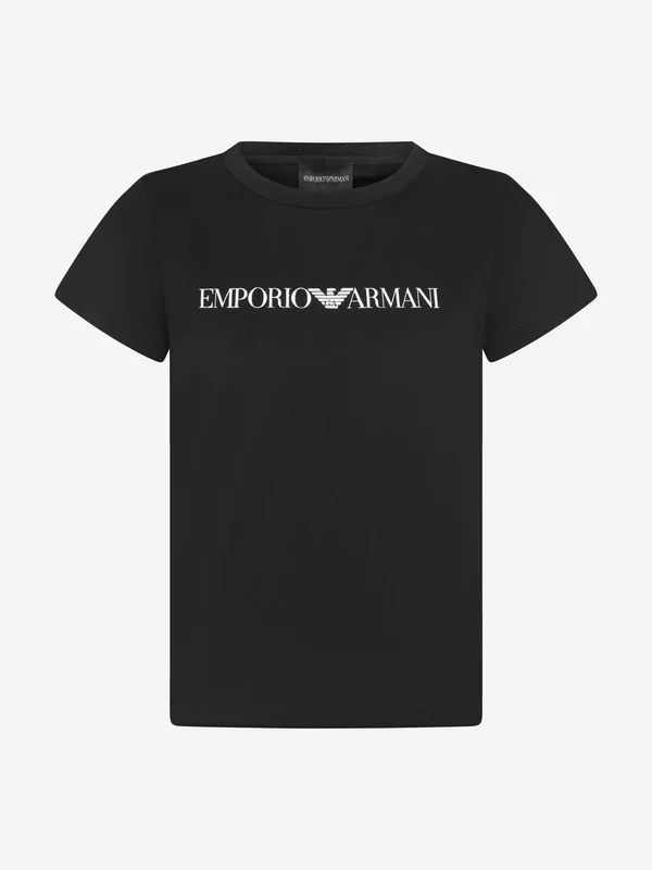 Emporio Armani Boys Pima Cotton Logo T-Shirt Navy / 4 Yrs