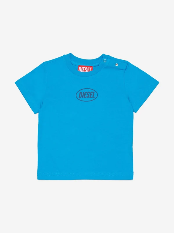 Diesel Baby Boys Logo T-Shirt in Blue Blue / 12 - 18 Mths