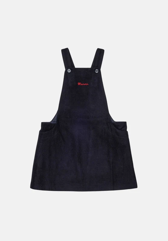 MARNI Abito salopette denim scuro per donna, ragazza e bambina con bretelle regolabili e tasche applicate 10A - XS