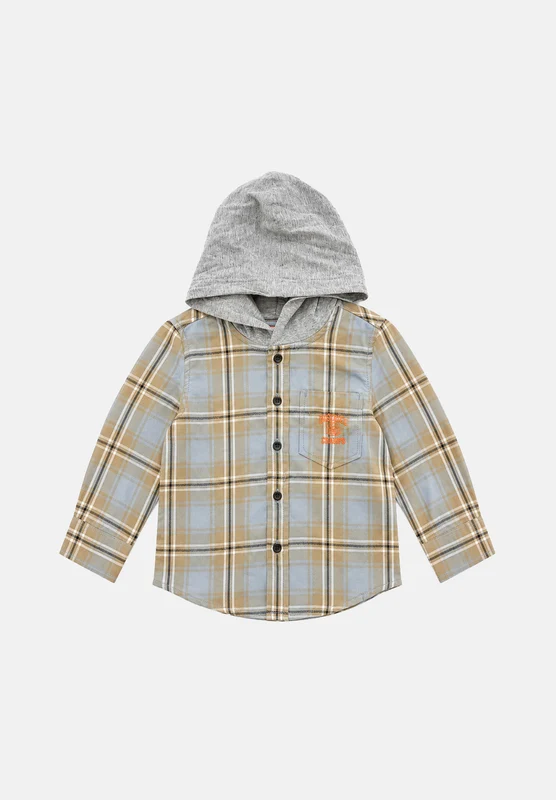 DIESEL Camicia con cappuccio dusty-blu da neonato 24-36m