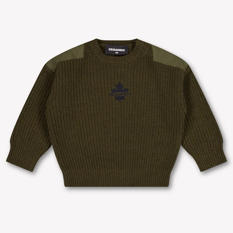 Dsquared2 Baby Jongens Trui In Army 9 Maanden