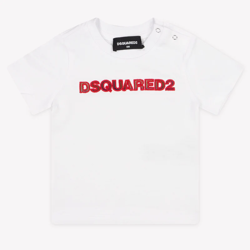 Dsquared2 Baby Jongens T-Shirt In Wit 6 Maanden
