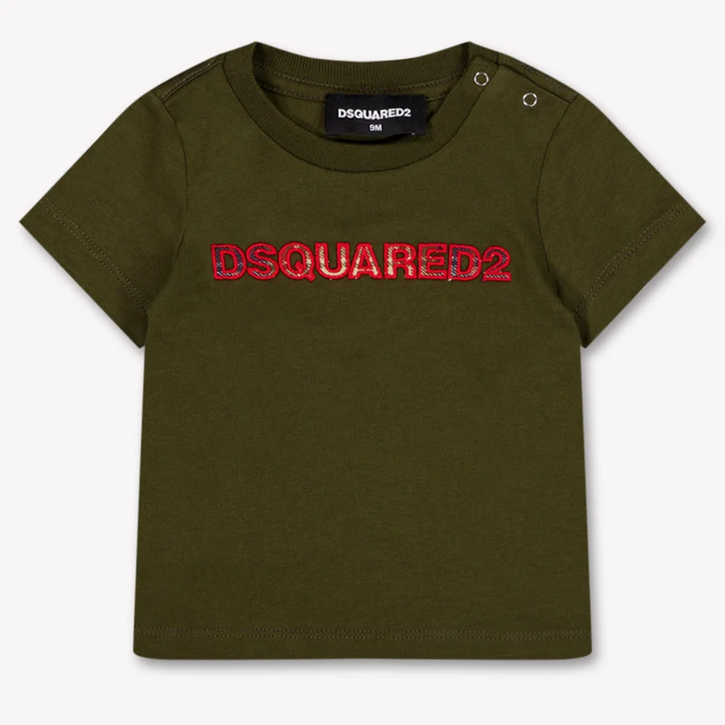 Dsquared2 Baby Jongens T-Shirt In Army 18 Maanden
