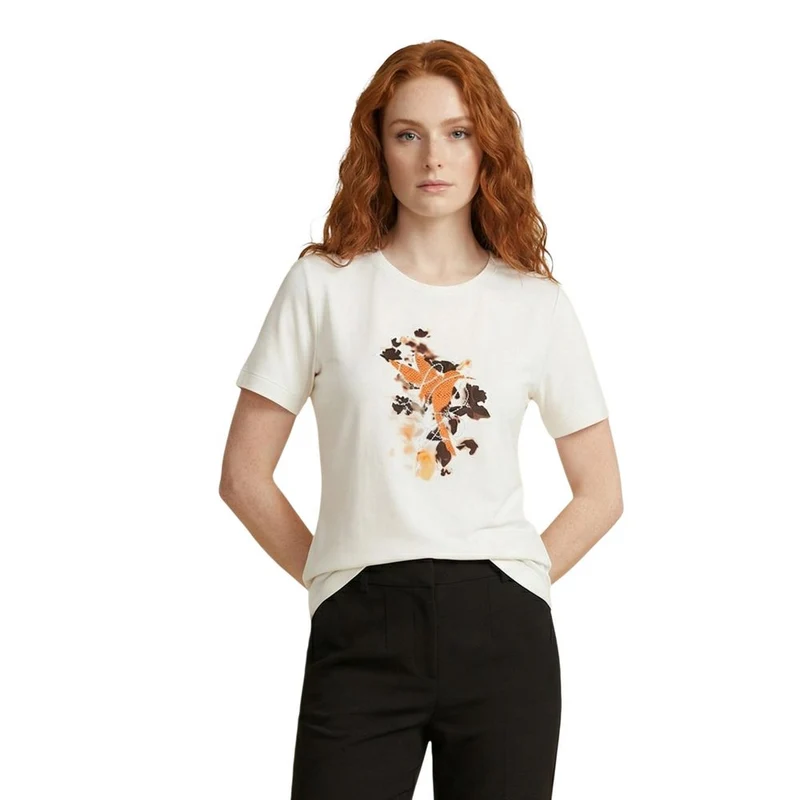 Liu Jo Beige Cotton T-Shirt IT40|S